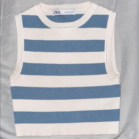 Zara Other - Zara Blue and White Striped Tank Top